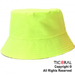 SOMBRERO PILUSO VERDE FLUO TELA x 1